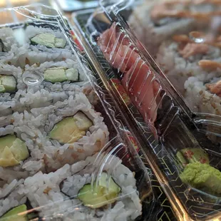 a variety of sushi