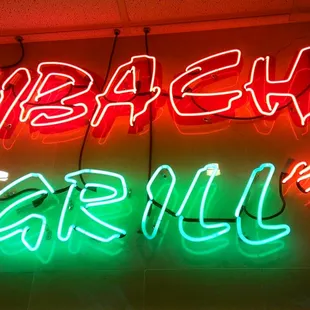 a neon sign