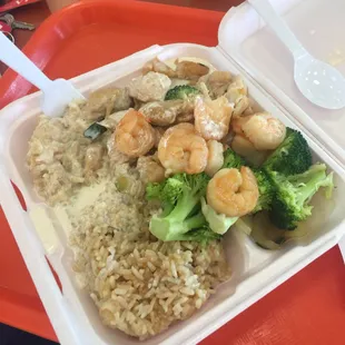 Hibachi chicken and shrimp