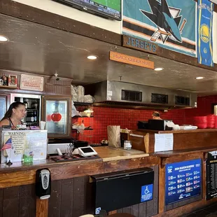 Register and kitchen