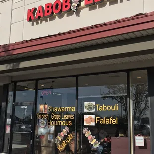 the front of the restaurant