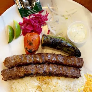Beef Koobideh plate