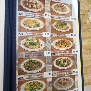 Menu as of June 2022, the accept credit card with surcharge, no itemized receipt just handwritten order.