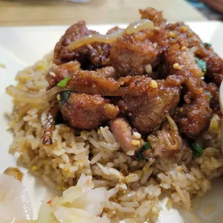 35. Beef Lok Lak on fried Rice