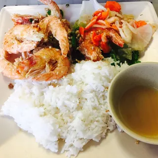 45. Shrimp Salt & Pepper on Rice