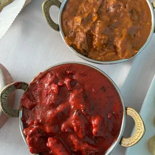 Chicken Tikka Masala (top) Butter Chicken Gf (bottom)
