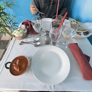 Chicken Tikka Masala, rice, Garlic Basil Naan, and Lamb Biryani