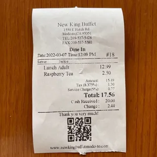 This is new king buffet new setting