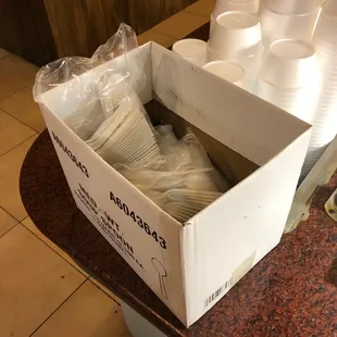 Box of spoons for everyone to put their hands in!