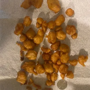 Only 2 pieces that had a decent size piece of chicken. This is after I already threw out about 1/3 of the total order.