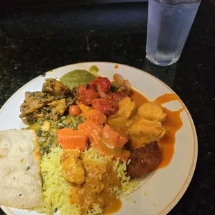 Many of the options from the buffet