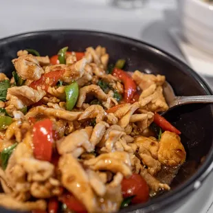 #78: Pad Gra-Praw Basil Chili Garlic w/ Chicken ($15)