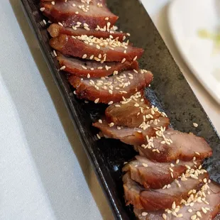 BBQ sliced pork appetizer
