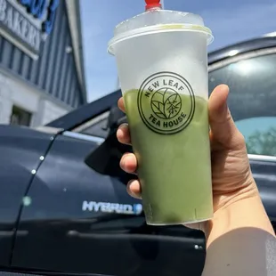 Strawberry Matcha Latte iced