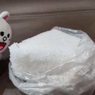 Cony enjoyed the Rice Cake!