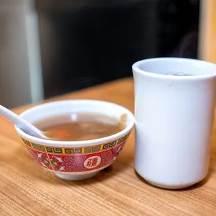 comes with soup and tea