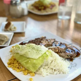 Marinated Pork Chop over rice #ohsogood