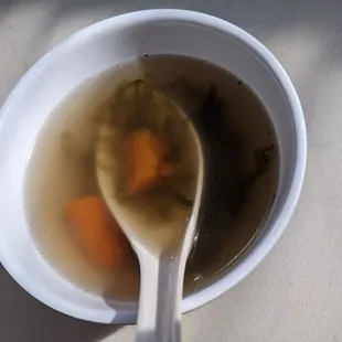 Complimentary soup appetizer