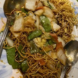 Cantonese chow mien - terrible !! Extremely salty- unable to eat it.