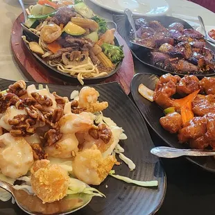 a variety of chinese food