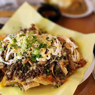 a plate of nachos