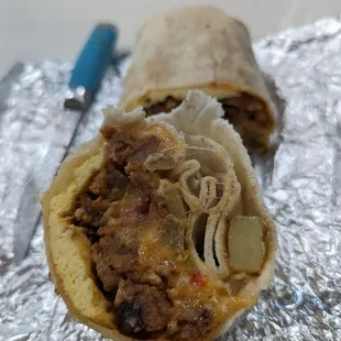Chicharron burrito