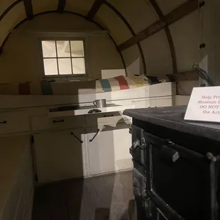 Inside the wagon. Amazing for its time.