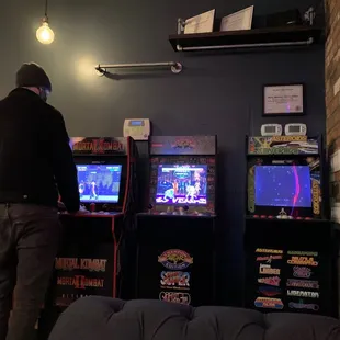 a man playing video games