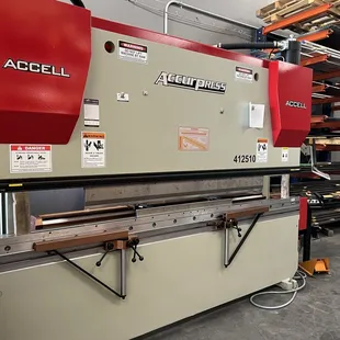 Our 125 ton Accurpress brake is ready to do your job! Precise bends up to 10'. #bending #metalsupply #metalfabrication