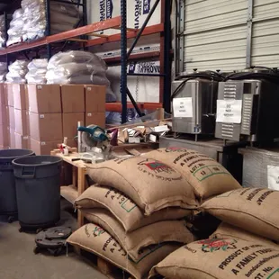 150lb bags of coffee beans!