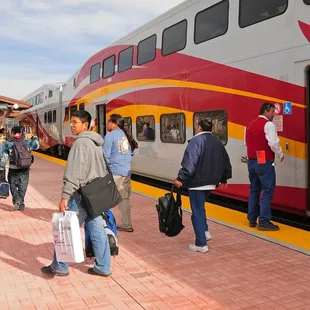 Rail Runner passengers.