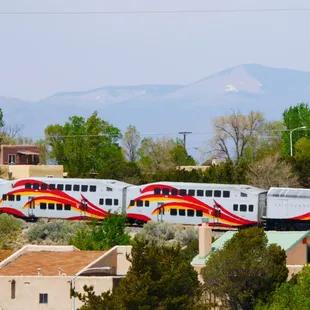 Rail Runner traveling through Santa Fe