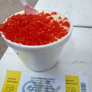 Corn in a cup + $1 admission ticket day