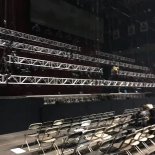 Stage setup for concert