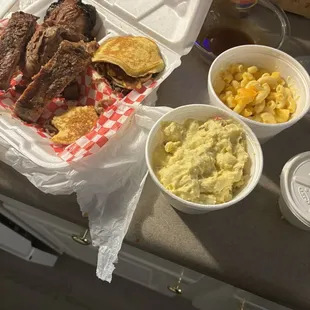 The Jay Boy with Potato Salad and Mac n Cheese
