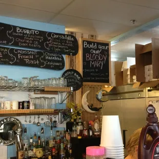 menus on the wall