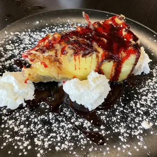 Fried Cheesecake (literally a frozen slice dropped in the fryer, lol)