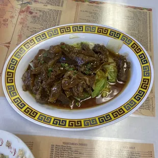 Beef stew - mostly beef fat though