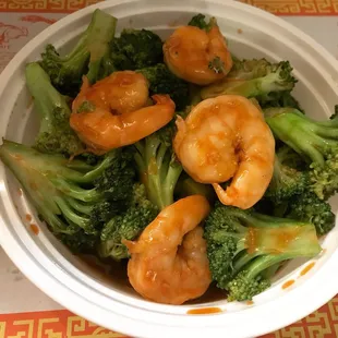 Small shrimp broccoli