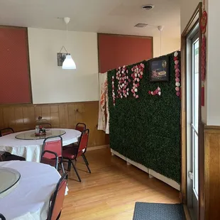 the dining area