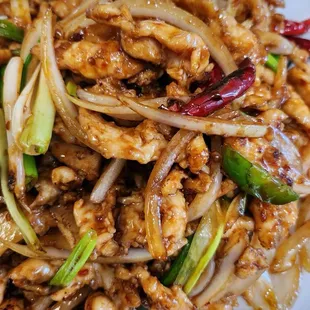 Mongolian chicken with a kick