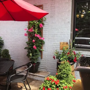 patio with table and chairs