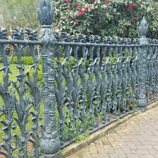 Corn stalk cast-iron fencing; the most expensive fence in the catalog!