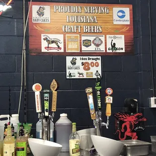 Some of the craft beer selections