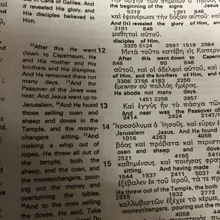 Specialty bibles to that align the original Greek with its English versions