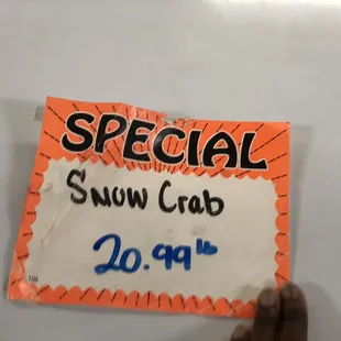 a special snow crab