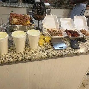 Large Lemonades, Large Seafood Boil, Blue Crab Crawfish and Alligator