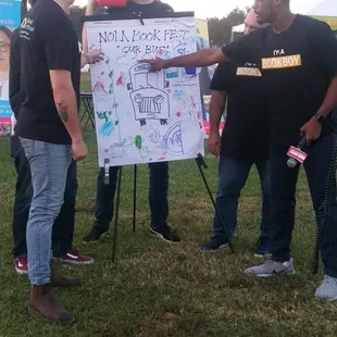 Book boys entertaining the kids