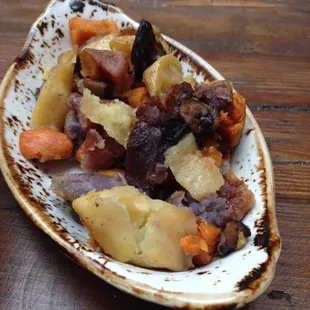 Pretty looking but bland tasting potatoes.