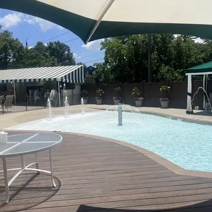 The deck of doom. Temp of these boards hits 120+. The kids sprint across like it's lava.